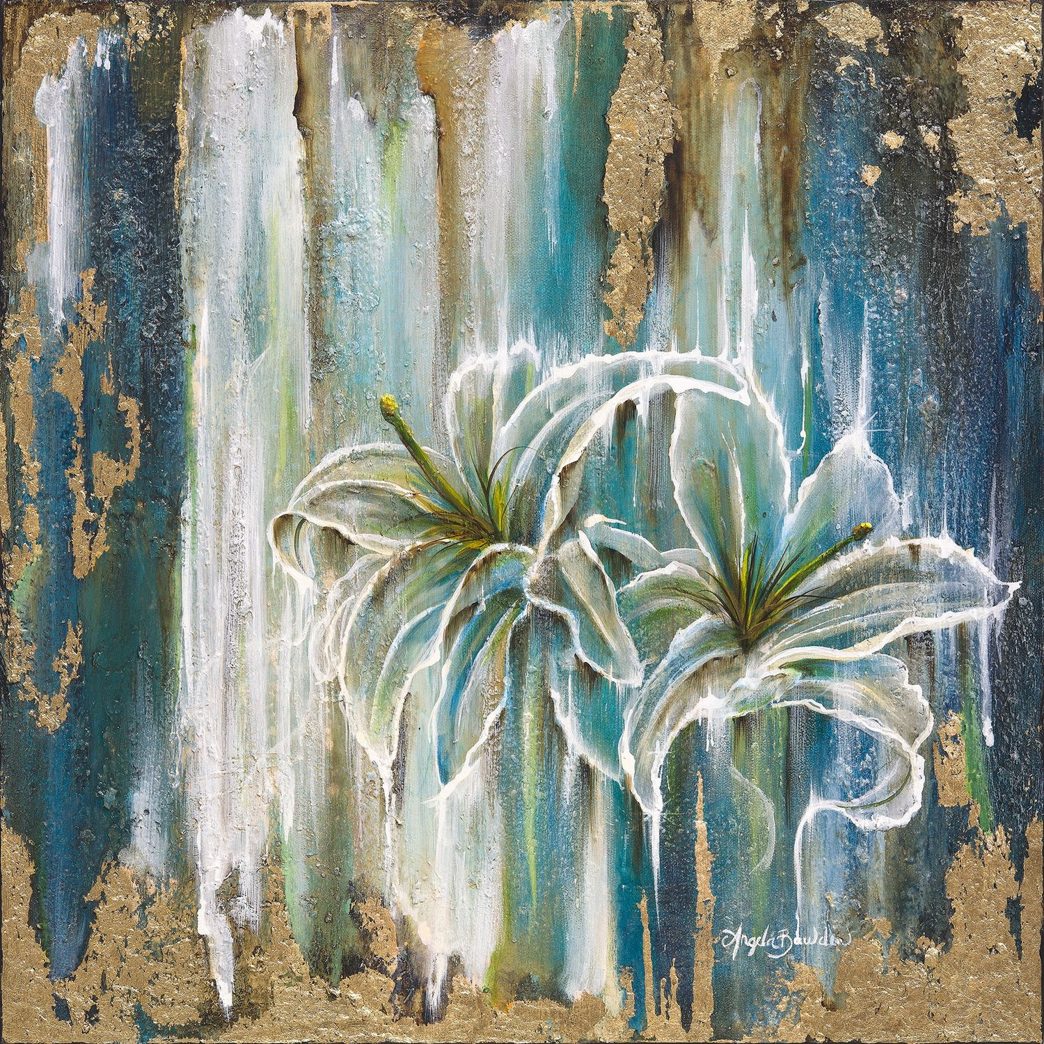 Beach Lilies 24X24&quot; Giclée