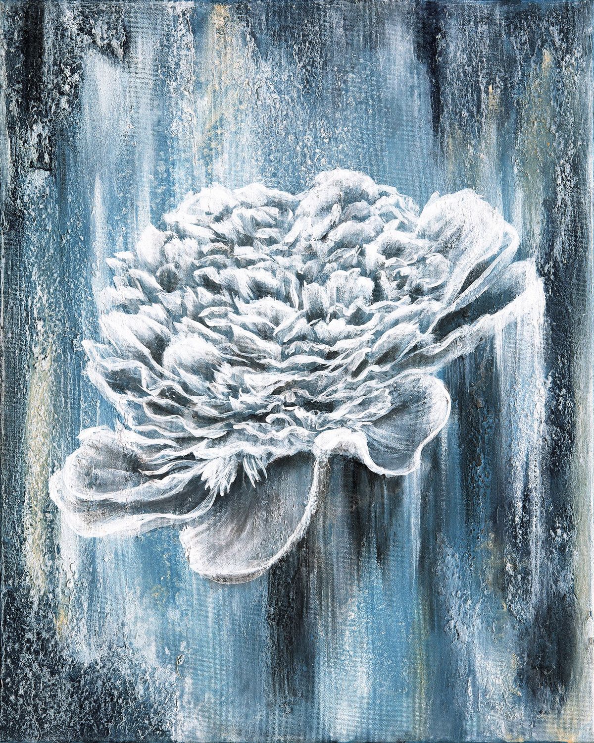 Peony Blues Giclée 24X30&quot; Giclée