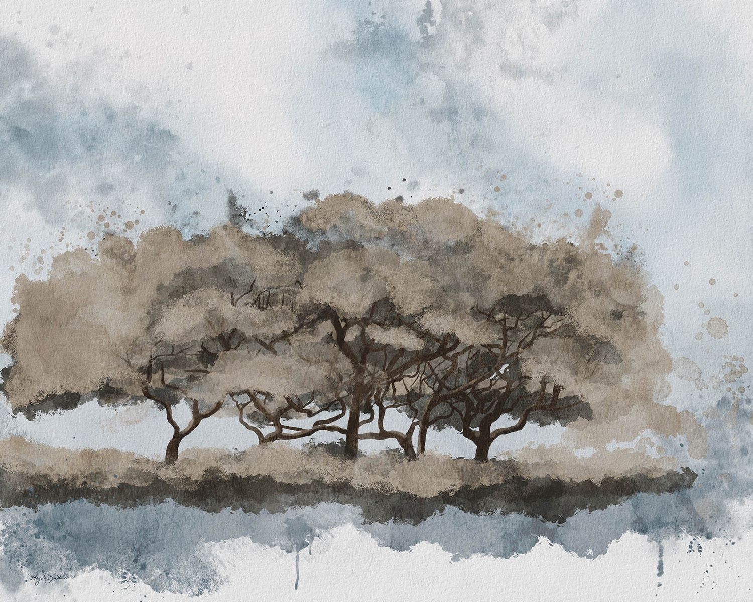 Muted Treescape 30X40&quot; Giclée