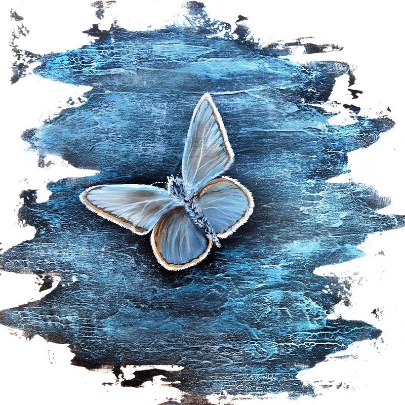 Blue Icarus 12X12" Art Print