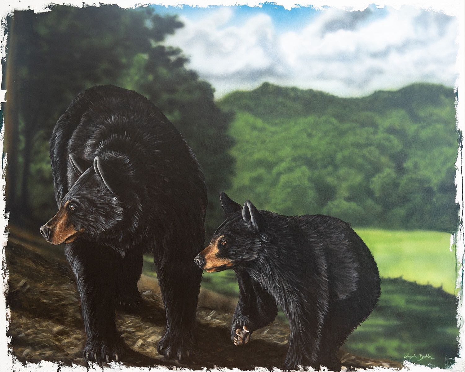 Paw and Pause  Art Print, Size: 8X10&quot; no mat