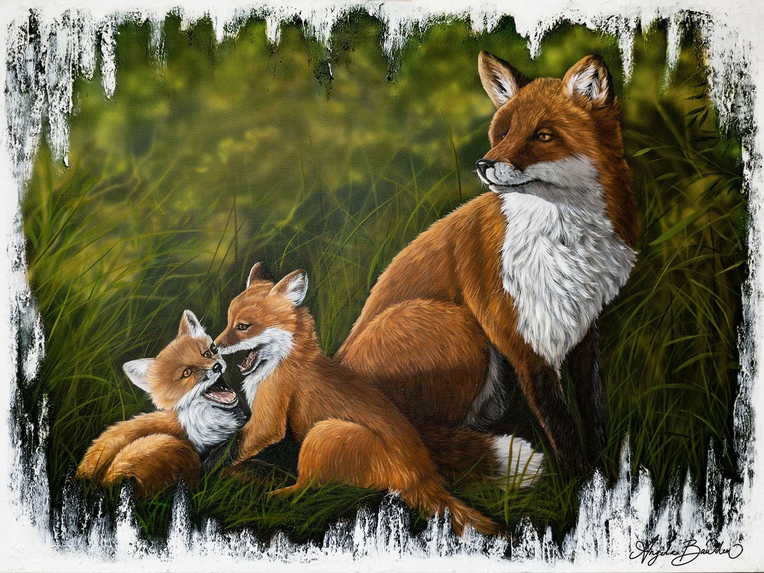 Joyful Play Under Mother's Watch 36X48" Giclée