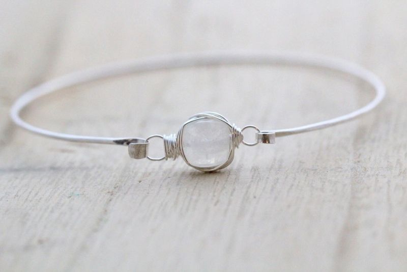 Gemstone Stacking Bracelet - Moonstone