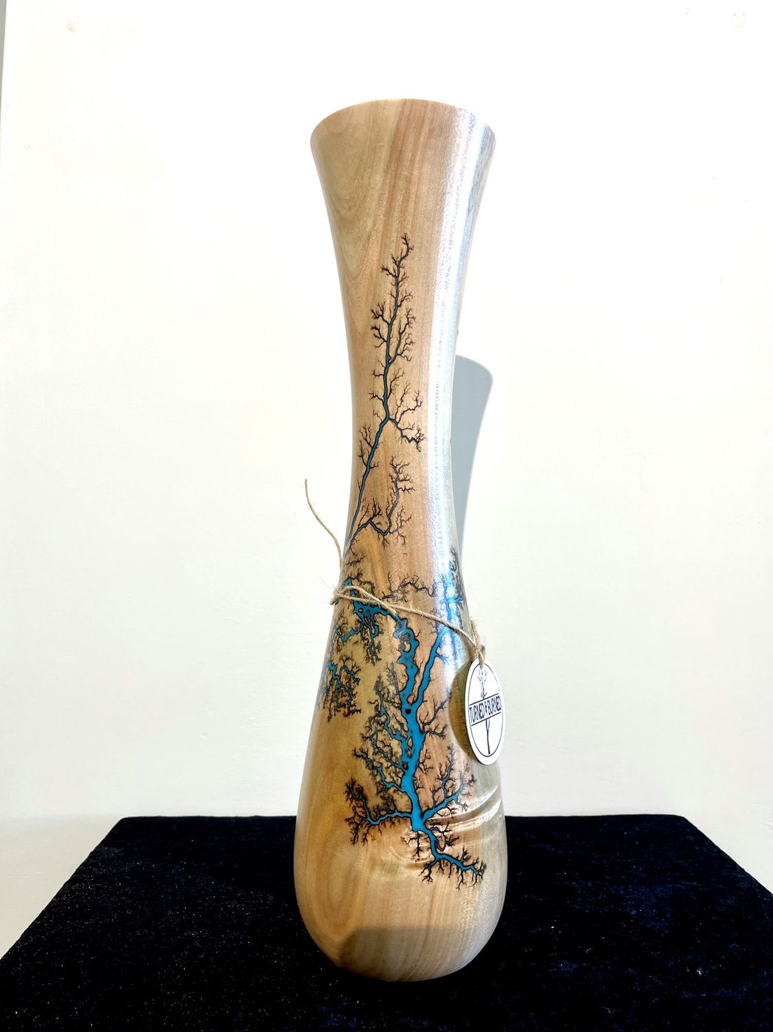 Vase- 16&quot; Maple and glow Resin by Turned and Burned., Variant: 1