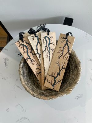 Bookmark-maple wood and resin by Turned and Burned