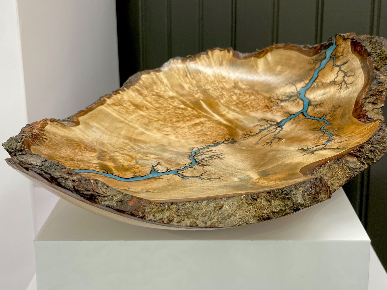 Bowl- Maple and glow Resin by Turned and Burned
