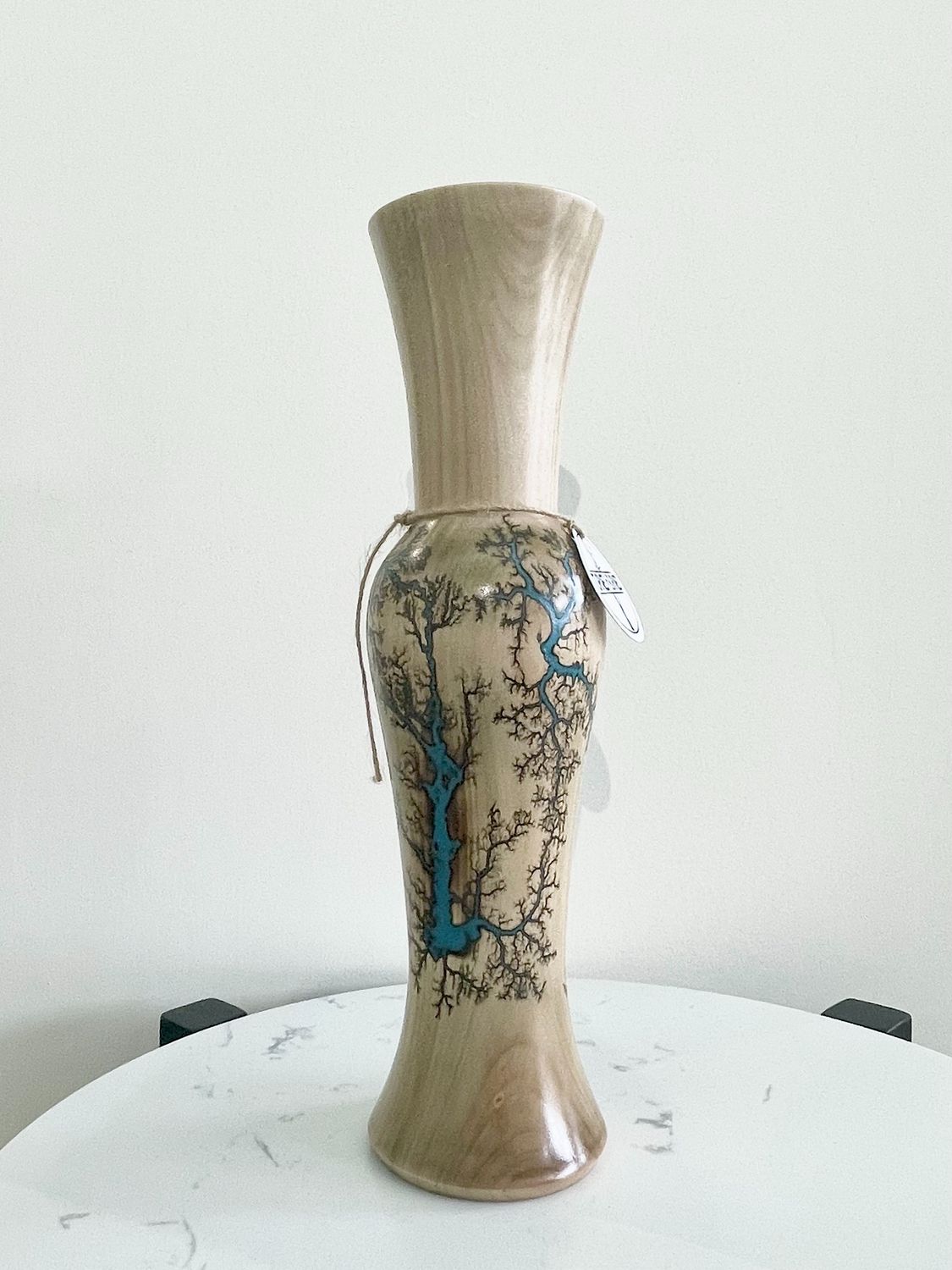 Vase- 14&quot; Maple and glow Resin by Turned and Burned