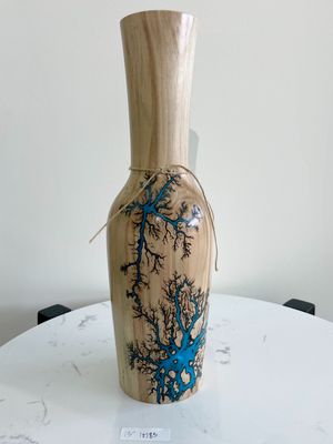 Vase-13&quot; Maple and glow Resin by Turned and Burned