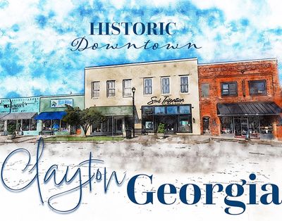 Main Street In Downtown Clayton 2-Art Print