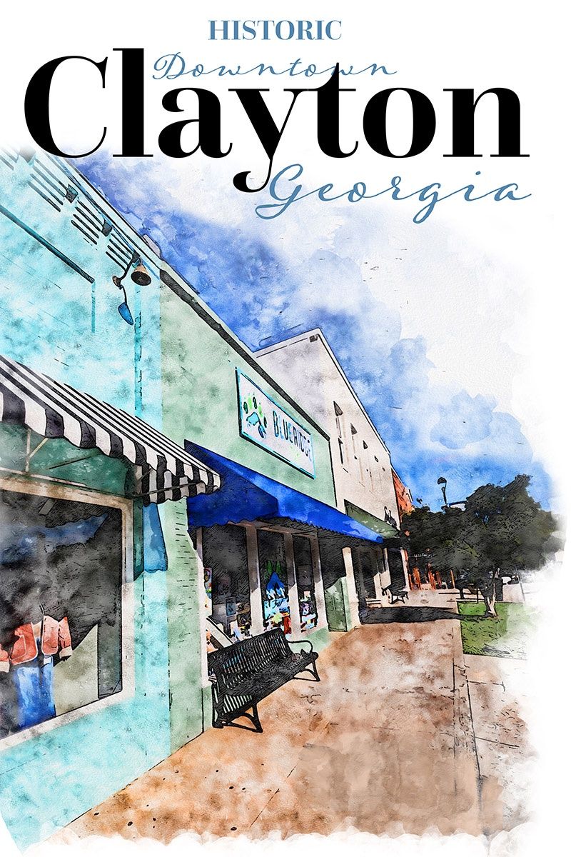 Main Street In Downtown Clayton 3-Art Print, Size: 8X10&quot; no mat-With words