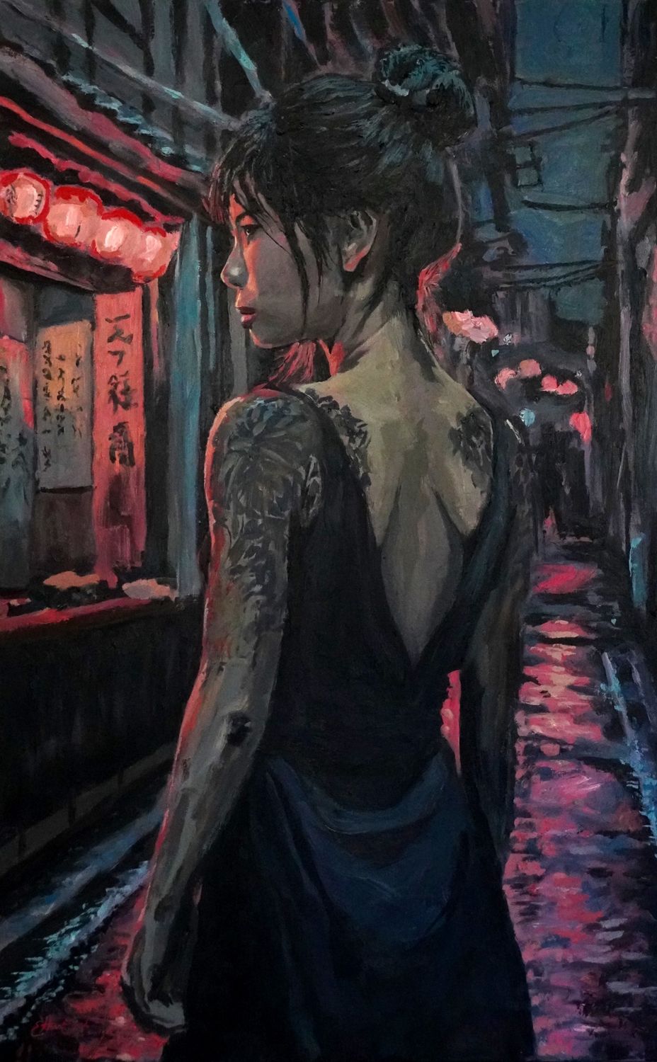 Yakuza 30X48&quot; Original Painting