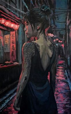 Yakuza 30X48" Original Painting