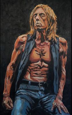 Iggy Pop 30X48&quot; Original Painting