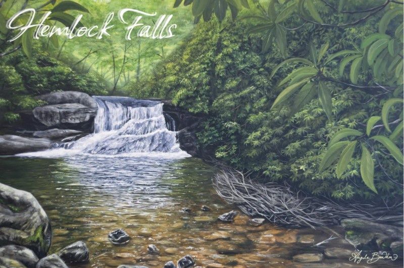 Postcard Souvenir, Limited Edition, Image: 4-Hemlock Falls art