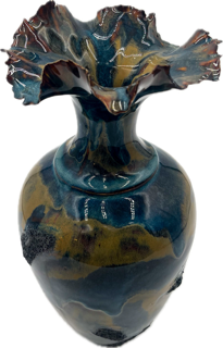 River Rock Vessel 12&quot; -by Denyce Fine Art