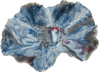 Blossom Bowl -blue- by Denyce Fine Art