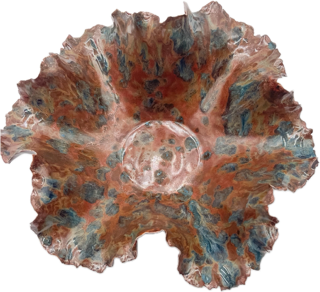 Blossom Bowl-brown-by Denyce Fine Art