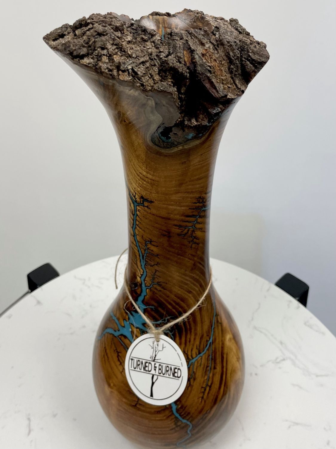 Vase 22&quot; Mulberry with live edge