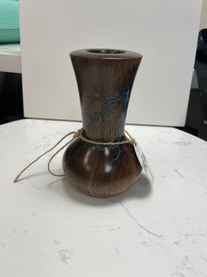 Vase- Black Walnut 5.5&quot; by Turned and Burned