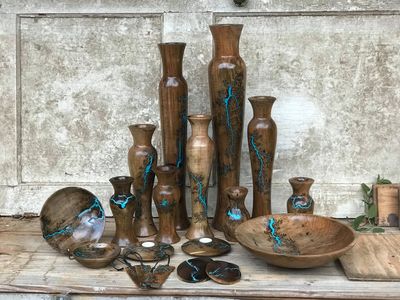 Turned and Burned Wood Art