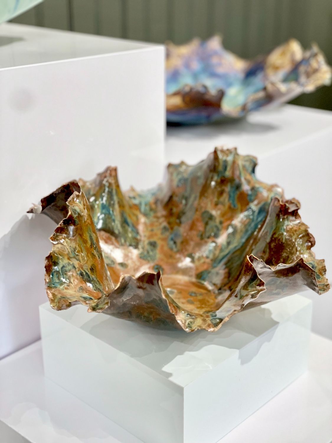 Blossom Bowl-brown-by Denyce Fine Art