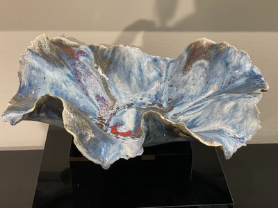 Blossom Bowl -blue- by Denyce Fine Art