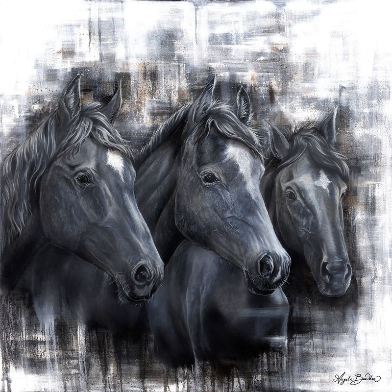 Trifecta 12X12" Art Print by Angela Bawden