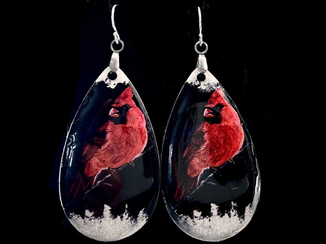 Wearable Art Earrings, Variant: Cardinal 1 SS