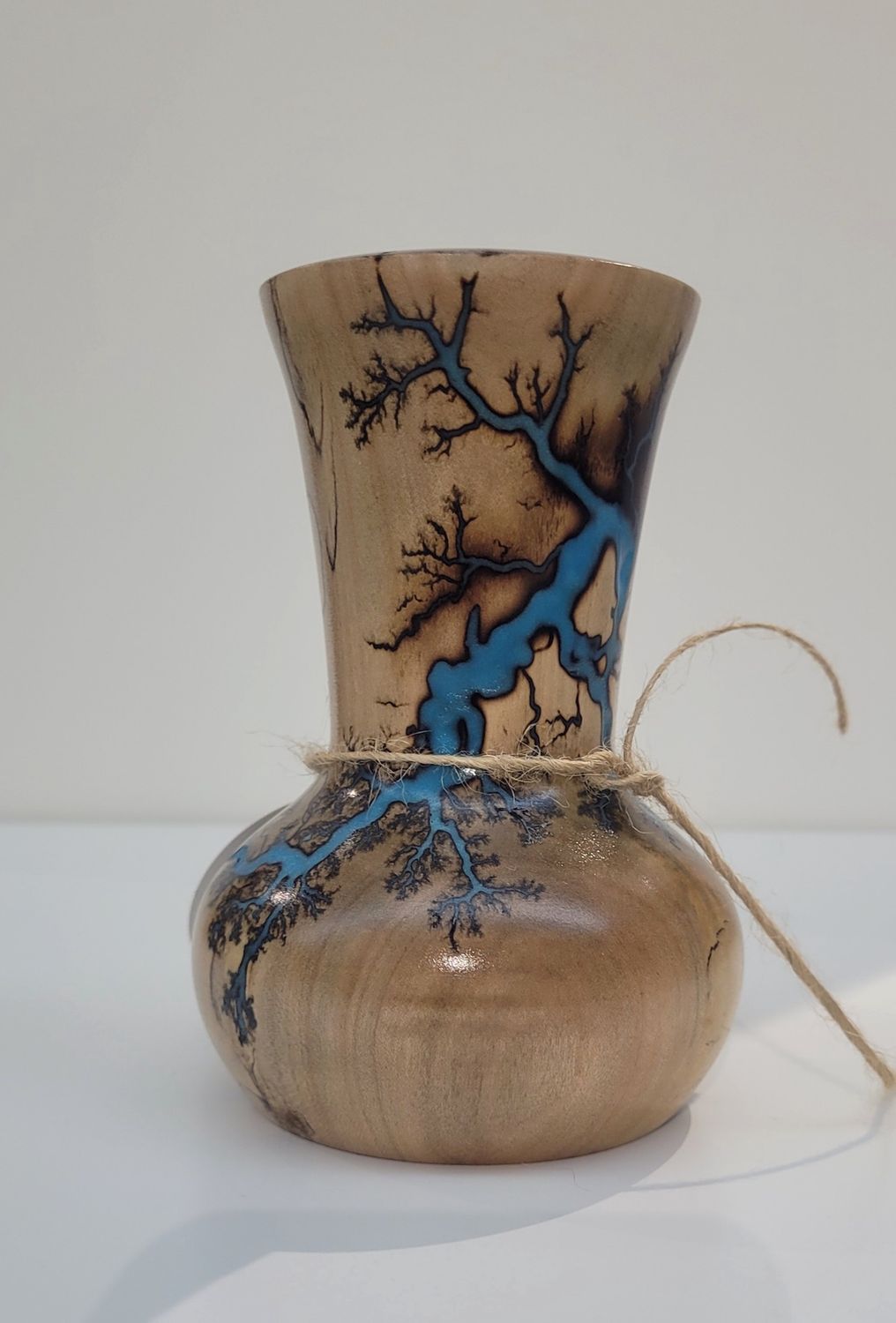 Vase-5.25&quot; Maple and glow Resin by Turned and Burned