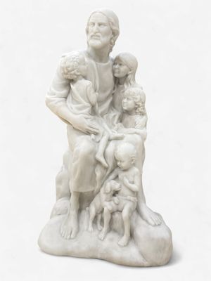 Christ With The Little Children 20" Statue
