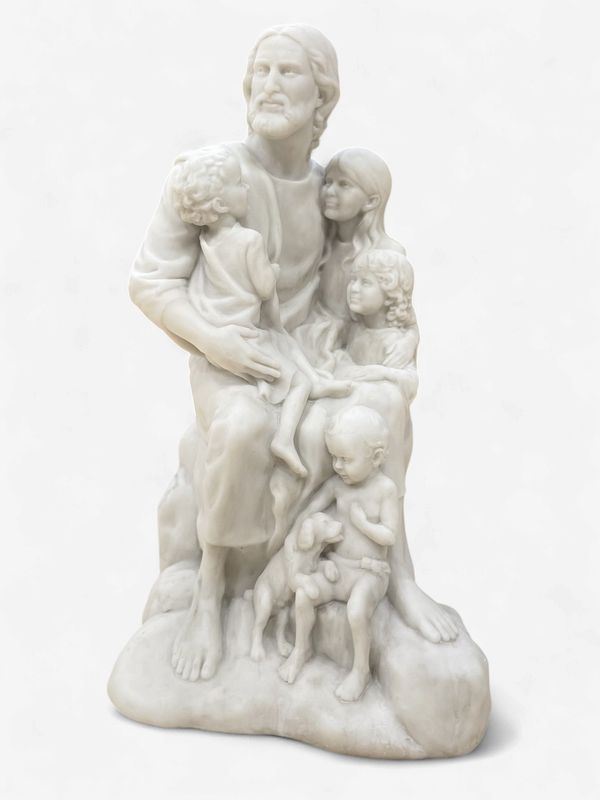 Christ With The Little Children 20" Statue