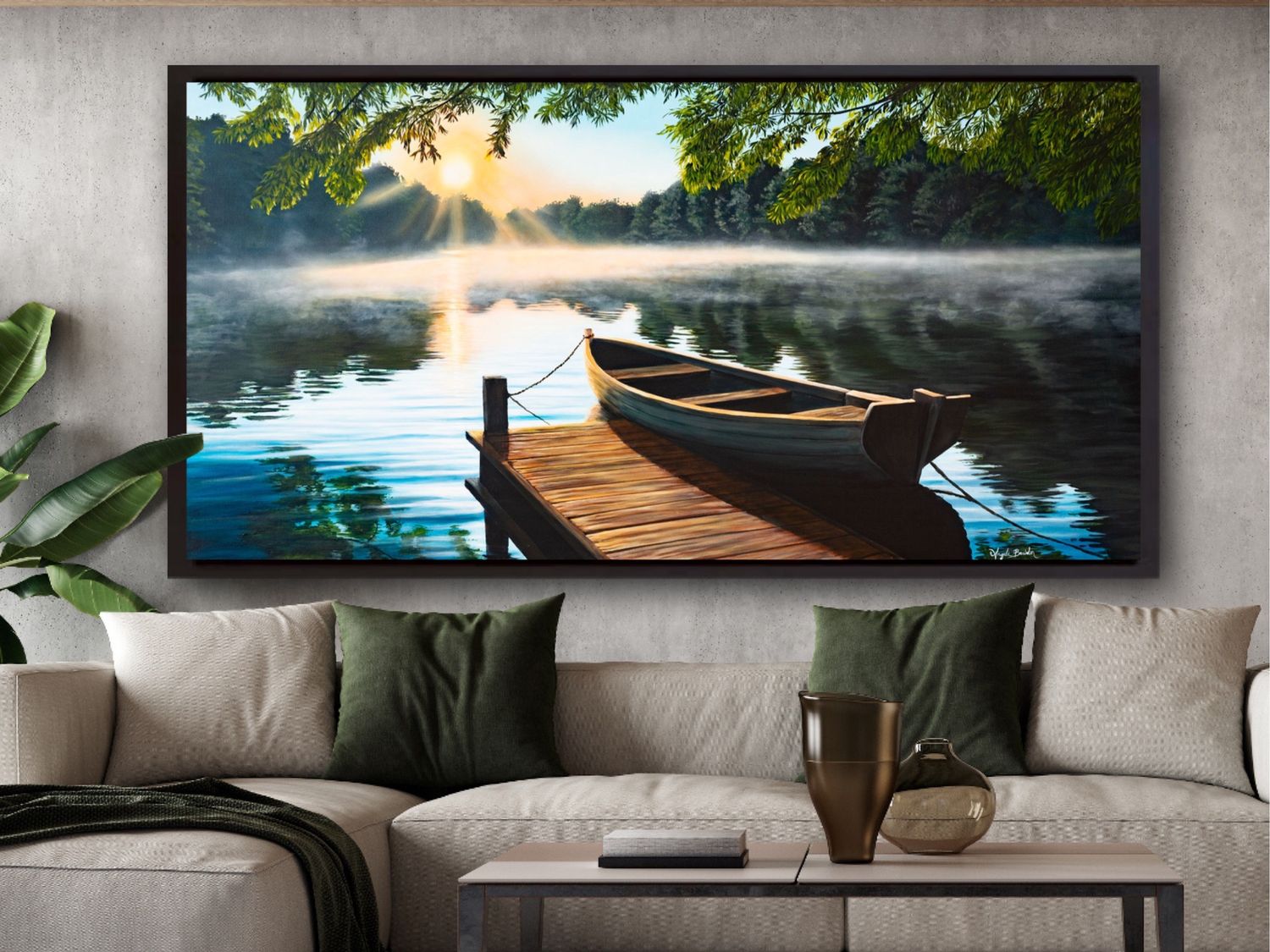 Gentle Morning Stillness - 72X36" Original Painting