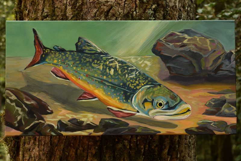 Brook Under -10"X20" Original Painting