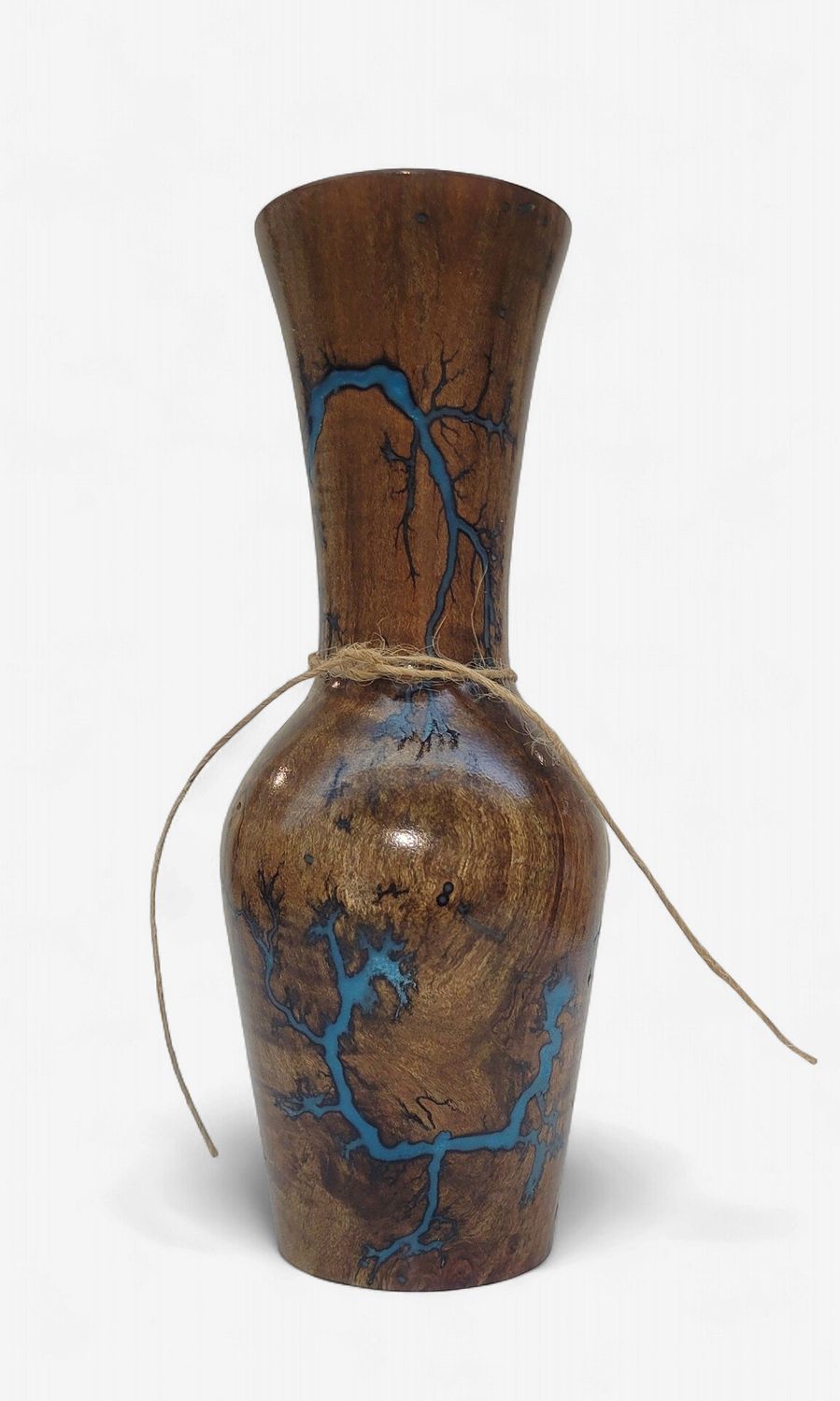 8'' Dark maple vase glow Resin by Turned and Burned.