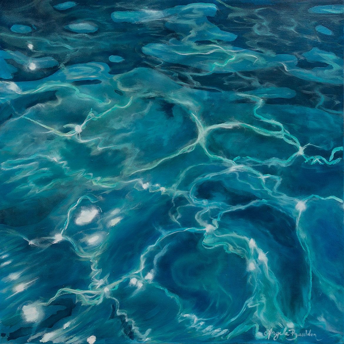 Azure Water 36X36" Giclée