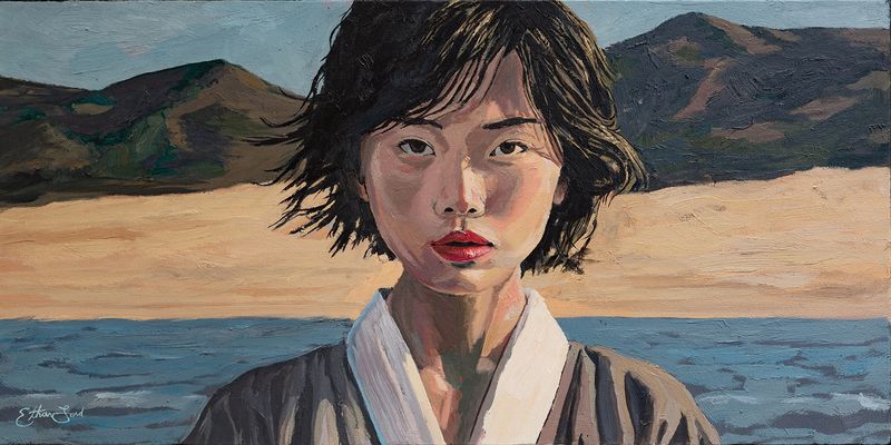 Kagoshima Bay 30X15" Original Painting