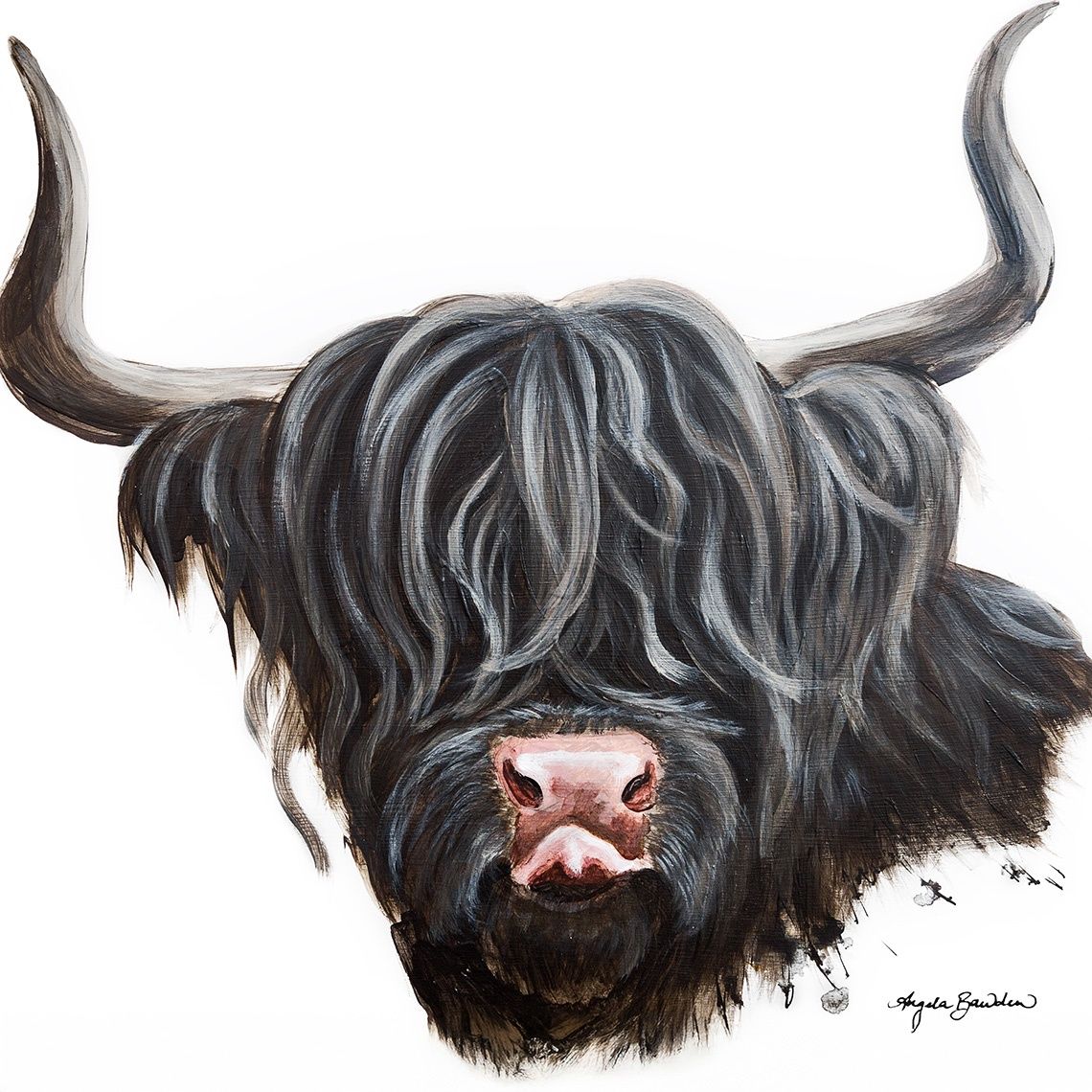 Hershey Highland Cow 12X12" Art Print