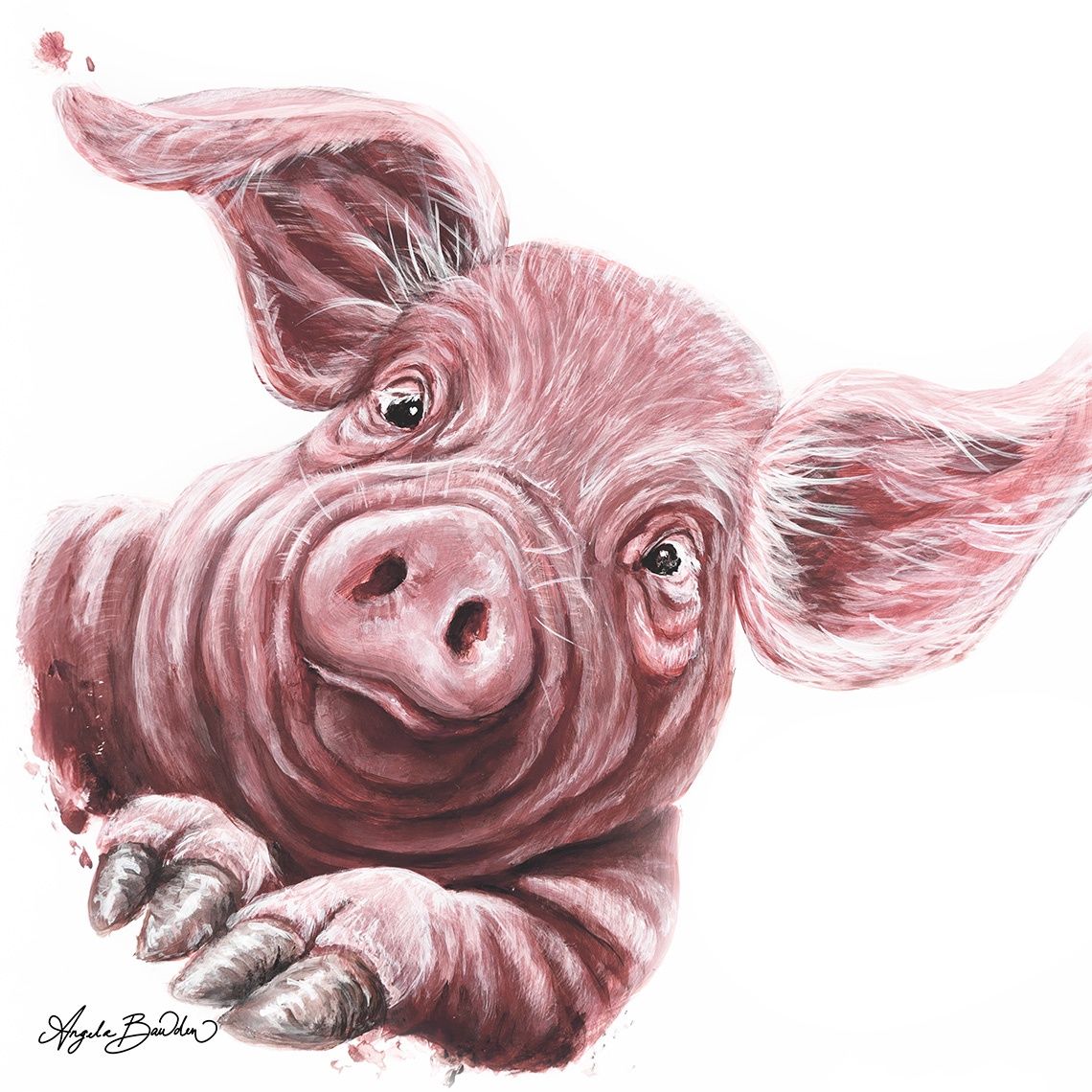 This Little Piggy's Toes 12X12" Art Print