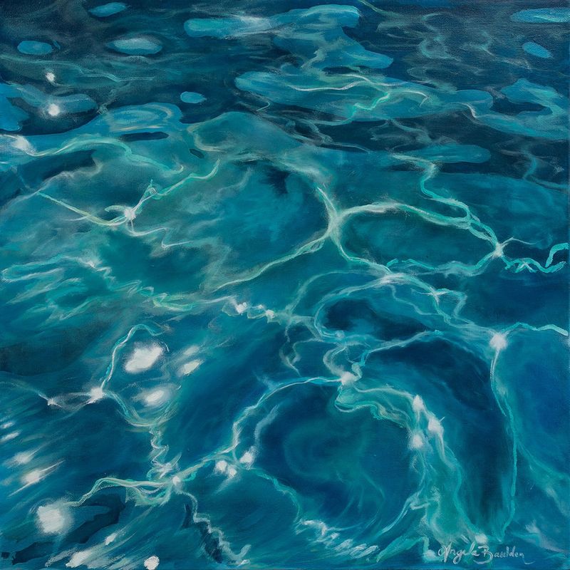 Azure Water 12X12" Art Print By Angela Bawden