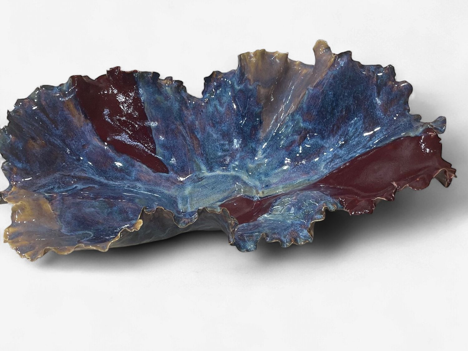 Burning Tide Bowl Sculpture by Denyce Fine Art