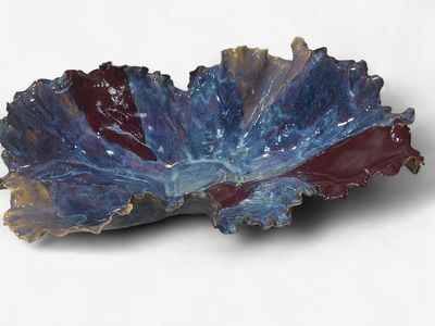 Burning Tide Bowl Sculpture by Denyce Fine Art