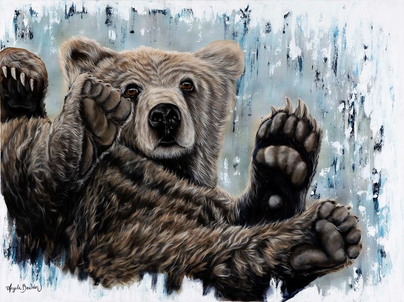 Joy-Bear Cub 36X48" Giclée