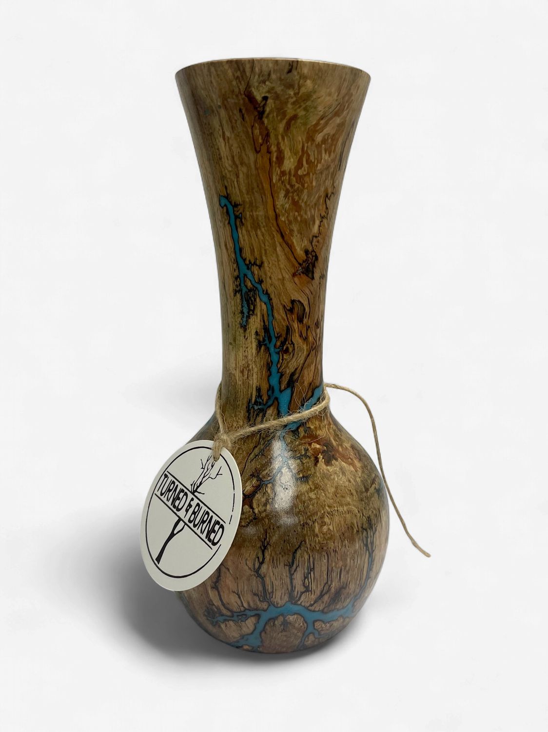 Vase-8.5'' Maple vase glow Resin by Turned and Burned