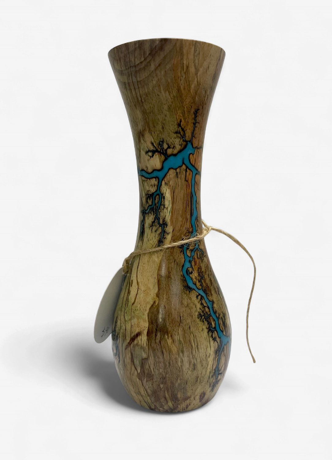 Vase- 8" Pecan and glow Resin by Turned and Burned