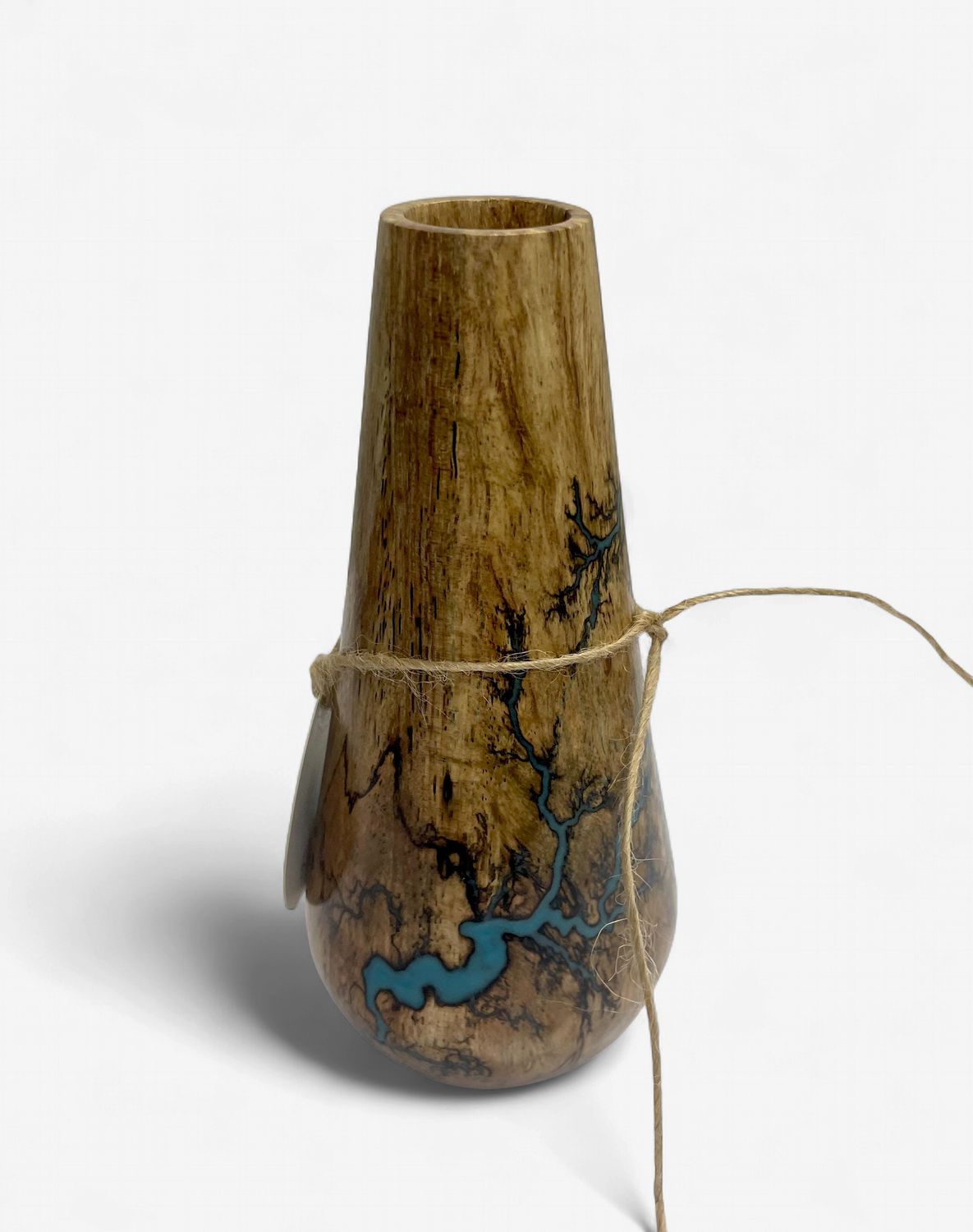 Vase-6.5" Pecan and glow Resin by Turned and Burned