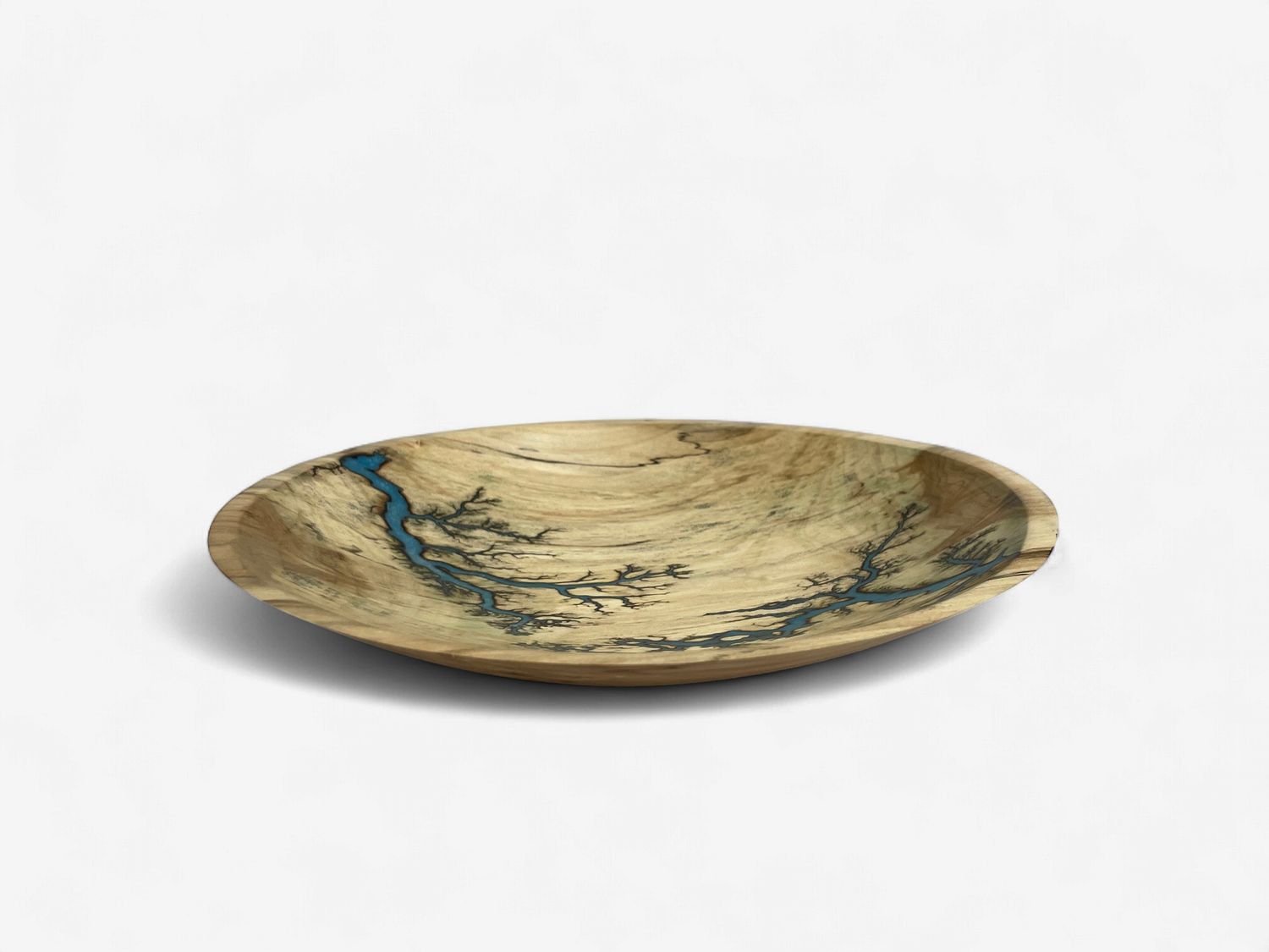 Bowl- 9" Maple and glow Resin by Turned and Burned