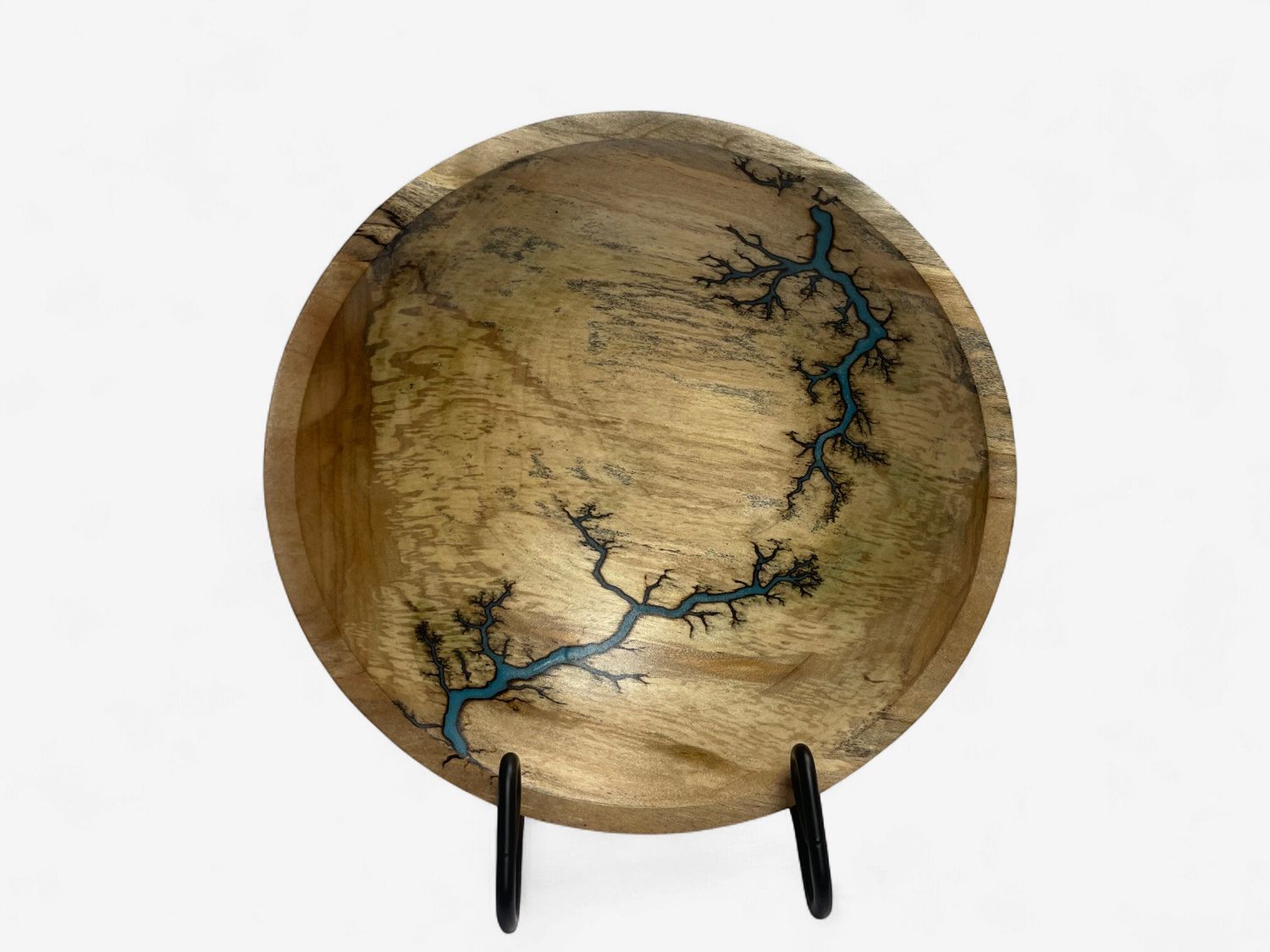 Bowl- 7.75"  Maple and glow Resin by Turned and Burned 2