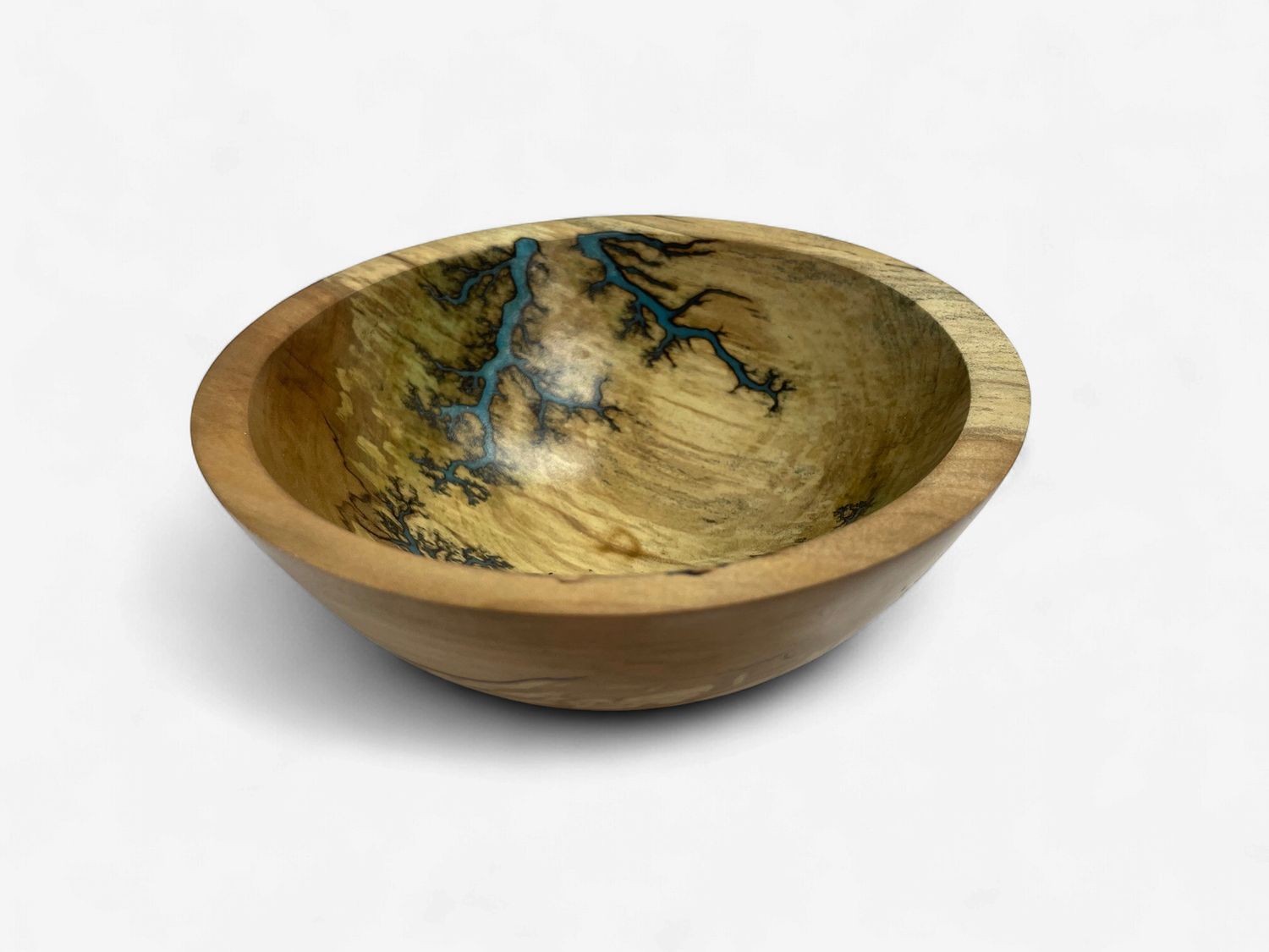 Bowl- 5.5" Maple and glow Resin by Turned and Burned 2