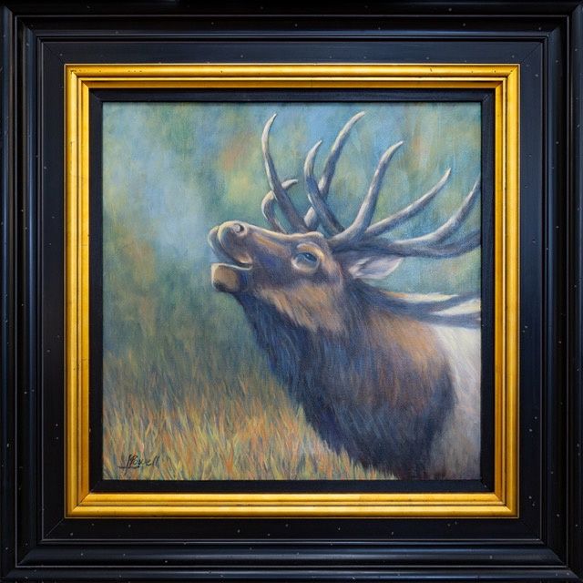 Call Of The Wild, 22X22" Original Painting by Karen Powell