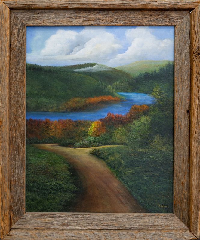 Country Back Road by Gloria Weiss-Original Painting  20X16"
